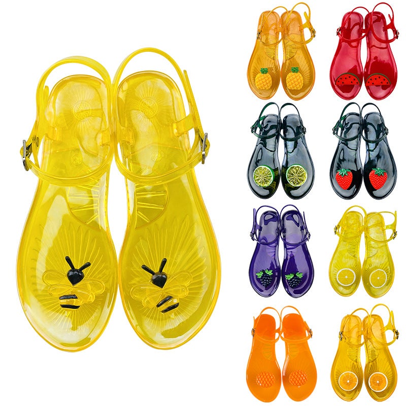 Y2 Jelly Sandals Round Toe PVC Beach Sandals - Image 1