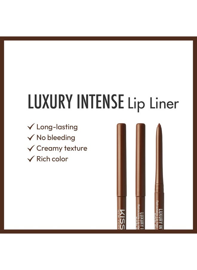 kiss new york KISS New York Professional Lip Liner, Long-Lasting Luxury Intense Lipliner, Creamy Retractable Easy to Use Richly Pigmented Lip Liner Pencil 3 PCS (Dark Brown)  - Image 2