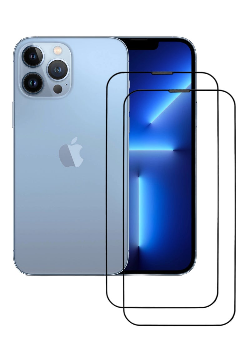 ACLIX 2 Pieces Antistatic ESD Dustproof Premium Quality High Definition Tempered Glass Screen Protector Designed For  iPhone 13 Pro - Image 1