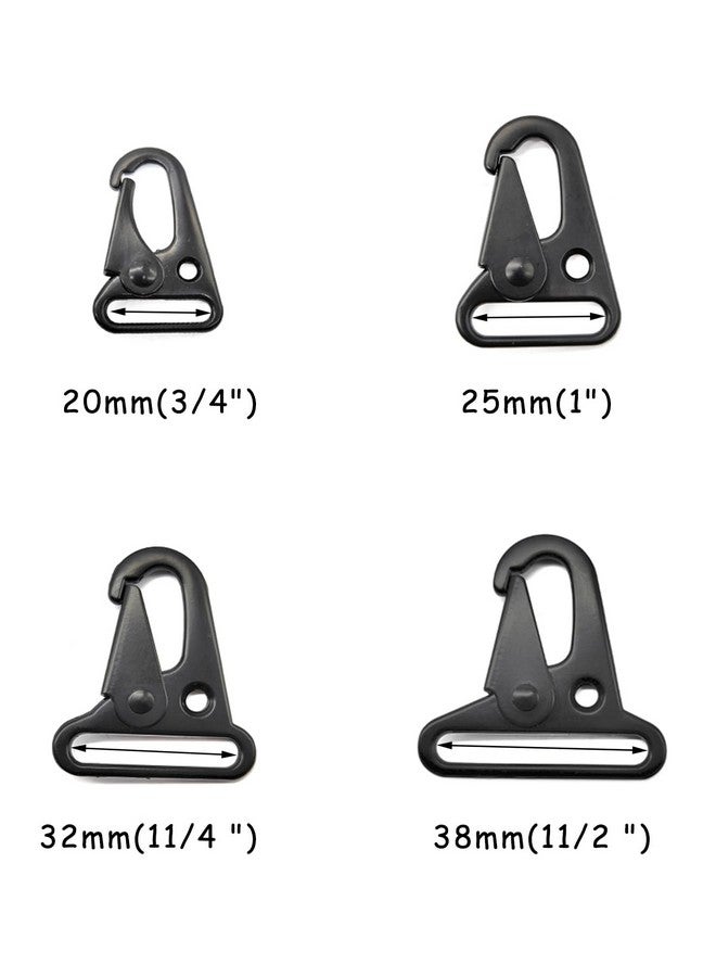 fujiyuan Fujiyuan 10PCS 0.75"/1"/1.25"/1.5" Enlarged HK Clips Heavy Duty Snap Hooks Sling Clips for Paracord Sling Outdoors Bag Backpack,Mini Carabiner Keychain (1"/25mm) - Image 3