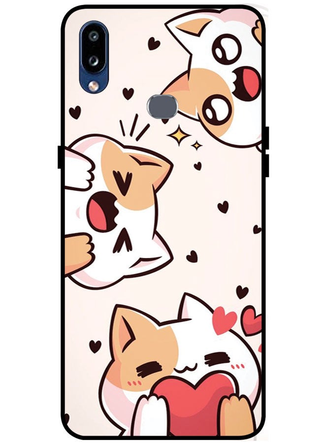 EYE CATCH Protective Case Cover For Samsung Galaxy M01s Smart Series Printed Protective Case Cover for Samsung M01s Cat Love - Image 1
