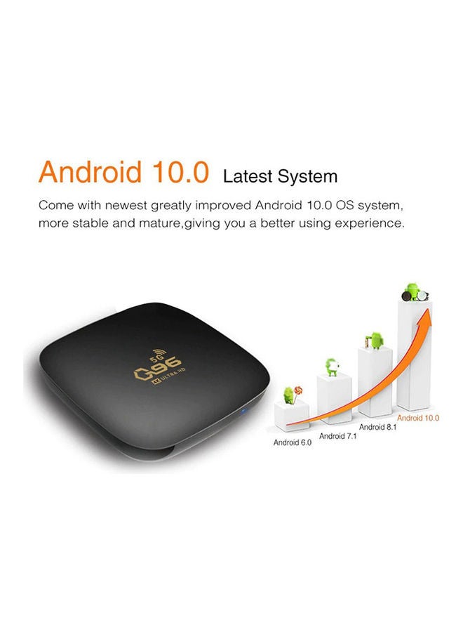 Wownect Q96 Mini Smart Android 10.0 TV Box 2GB/16GB Amlogic S905L Quad Core 2.4G 5G WIFI 4K H265 Media Player Quad Core With LAN HDMI AV Ports Black - Image 2
