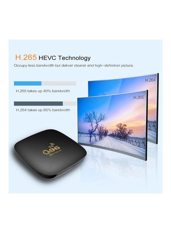 Wownect Q96 Mini Smart Android 10.0 TV Box 2GB/16GB Amlogic S905L Quad Core 2.4G 5G WIFI 4K H265 Media Player Quad Core With LAN HDMI AV Ports Black - Image 4