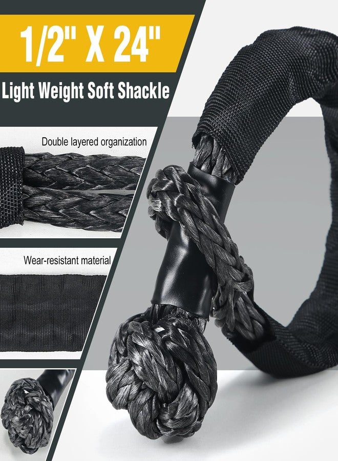 GODIAG 1"×30ft Kinetic Recovery Tow Rope (46500lbs) Heavy Duty Energy Rope with 2 Soft Shackles, 30% Elasticity Offroad Power Rope for Truck Jeep Car ATV UTV Tractor - Image 5