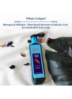 Blue Nectar Blue Nectar Anti Dandruff and Healthy Scalp Hair Cleanser Shampoo with Bhringraj, Shikakai, Suitable for Colored Hair, Dry Frizzy Hair | Plant Based Alternate to Salicyclic Acid (10 Herbs, 200 ml)  - Image 2