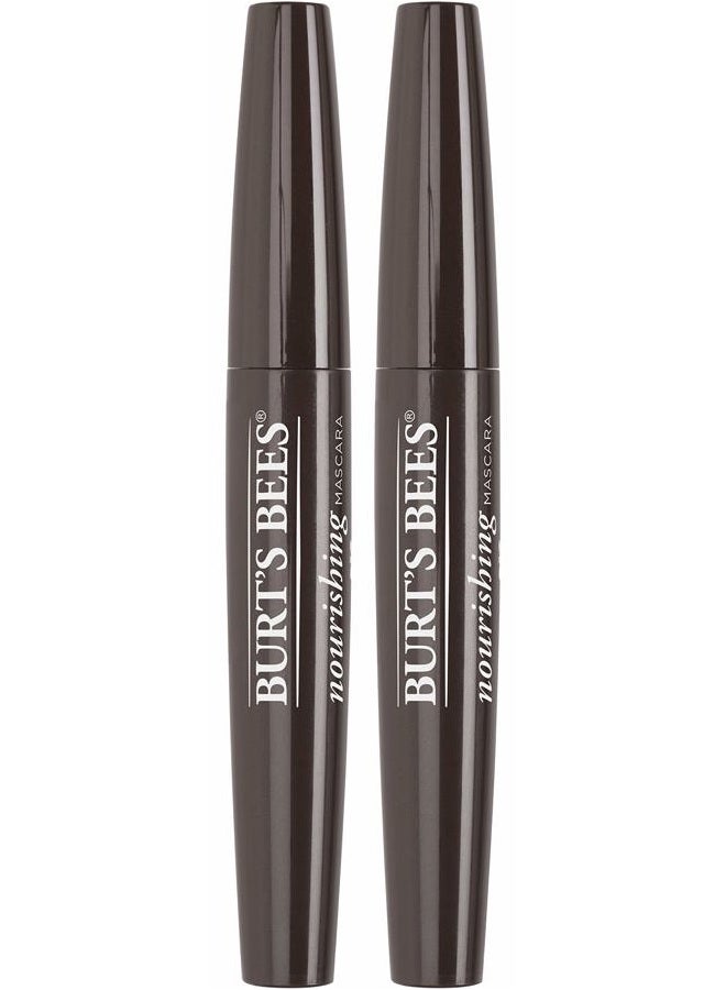 Burt's Bees 100% Natural Nourishing Mascara, Black Brown - 0.4 Ounce (Pack of 2) - Image 1