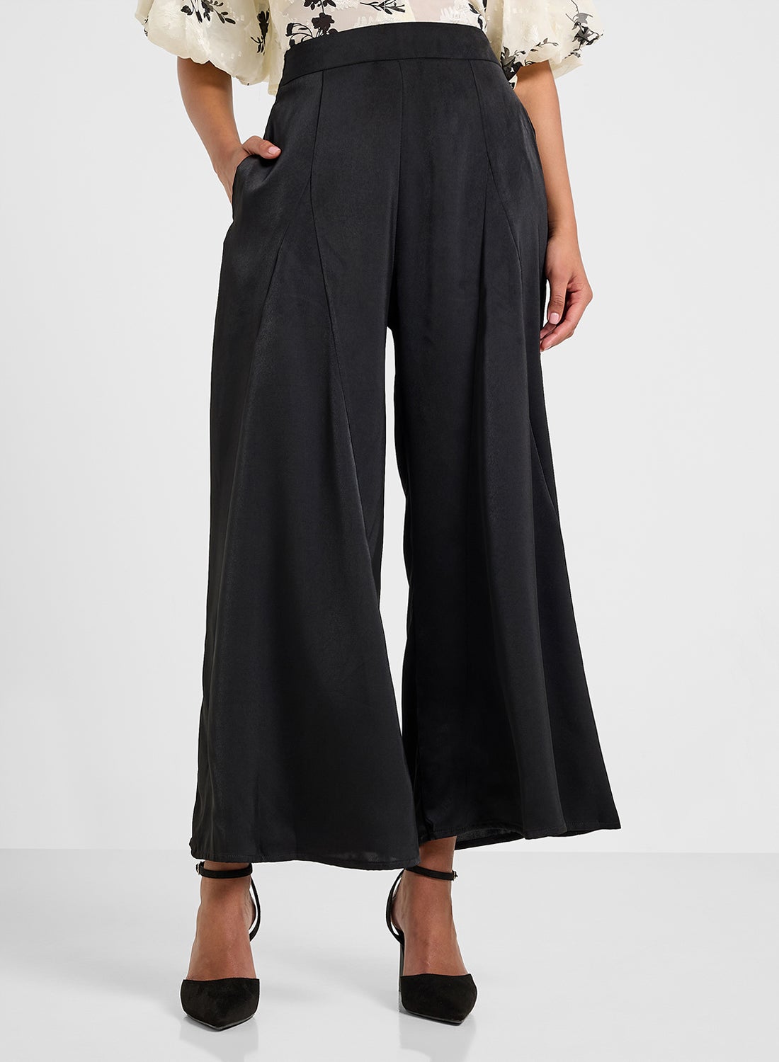 パンツ zip knee tuck trouser prasthana Crush Tuck Wide Leg Pant Black Online | Zimmermann