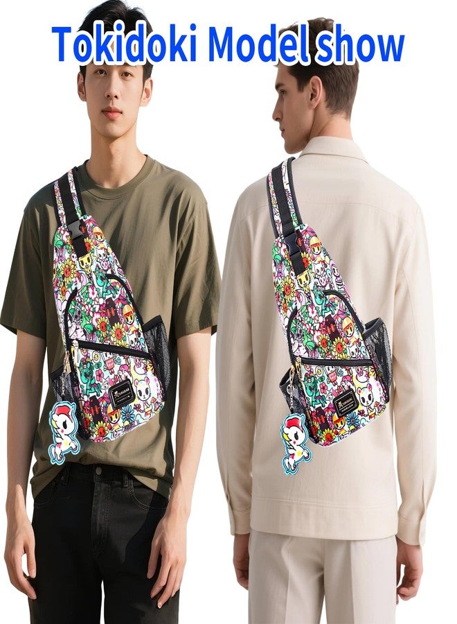 Tokidoki Small Sling Bag for Women, Crossbody backpack Chest Bags Sling Daypack Fanny Pack Outdoors Hiking Traveling - Image 2