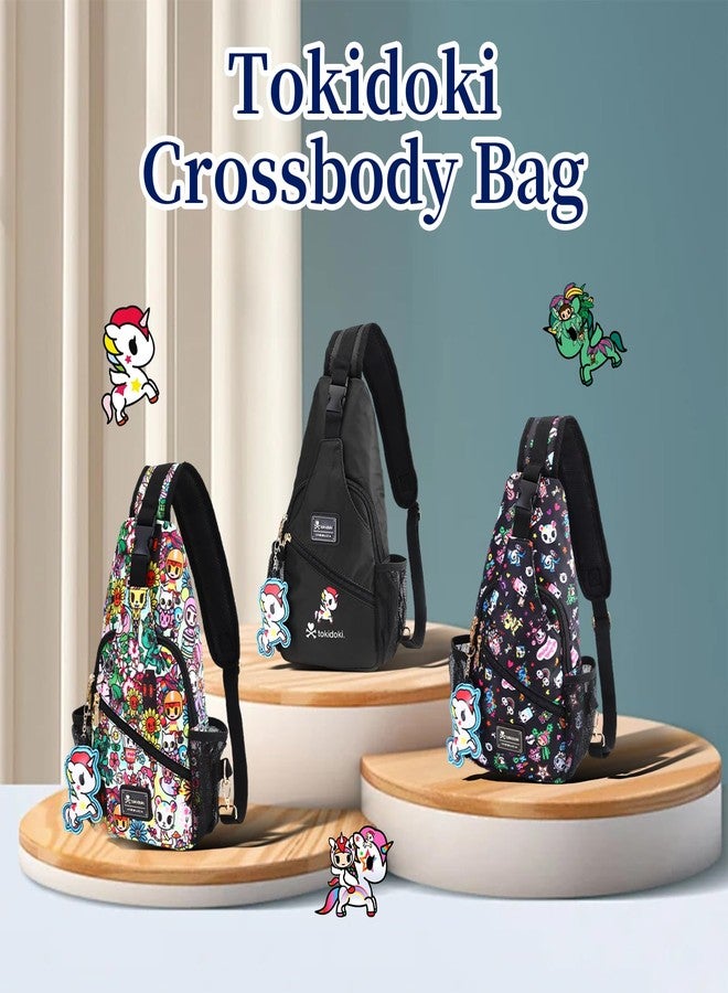 Tokidoki Small Sling Bag for Women, Crossbody backpack Chest Bags Sling Daypack Fanny Pack Outdoors Hiking Traveling - Image 3