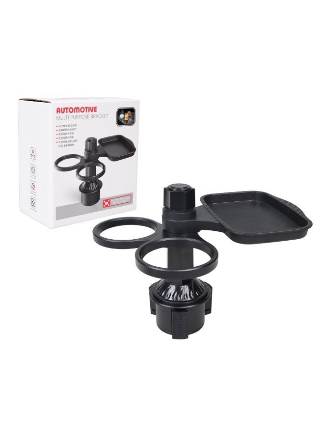 360 Rotatable Car Tray, Phone & Drink Holder, Multifunctional Cup Holder Cell Phone Holder Tray, Cup Holder Expander Tray, Stay Organized, Ideal for Dining, Work, Entertainment, Travel - Image 2