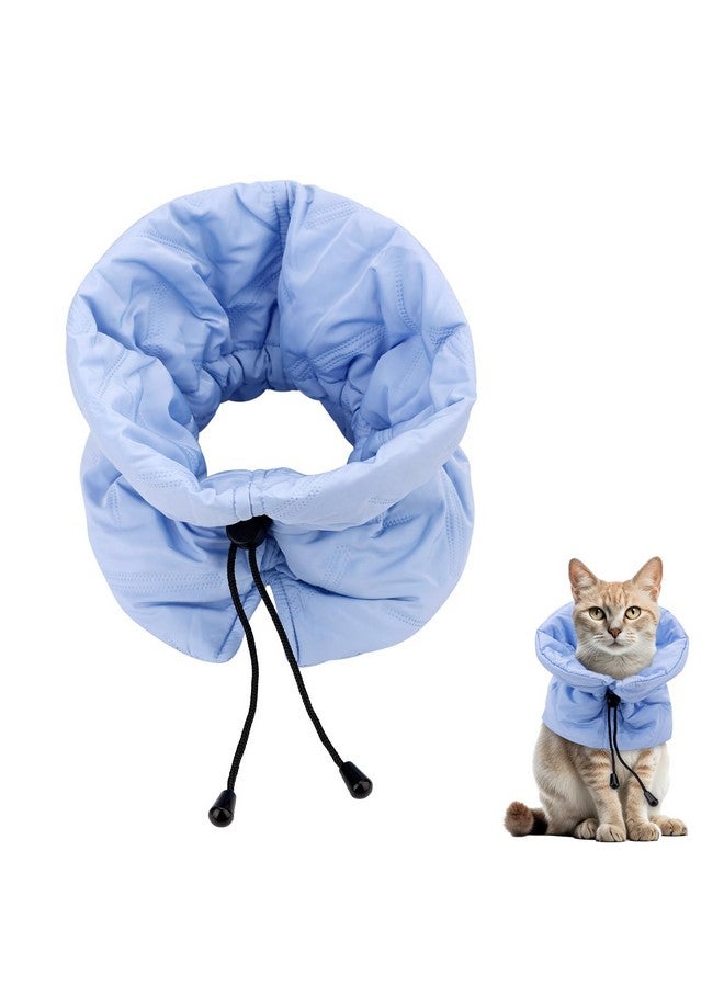 PEUTIER Cat Recovery Collar, Soft Adjustable Cat Cone, Cat Elizabethan Collar Cat Neck Protective Collar Neck Collar After Surgery for Cats Kitten Prevent from Licking Wounds (S) - Image 1