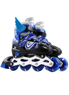 Gerenic Adjustable Inline Skates for Kids and Adults, Inline Skates with Illuminated Wheels for Outdoor and Indoor Play  - Image 1