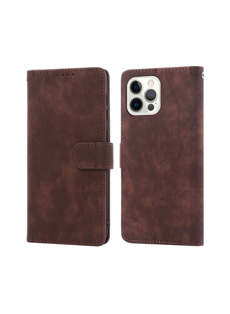 Suteni Flip Cover Leather Protective Hidden Card Slots Phone Case for iPhone - Image 1