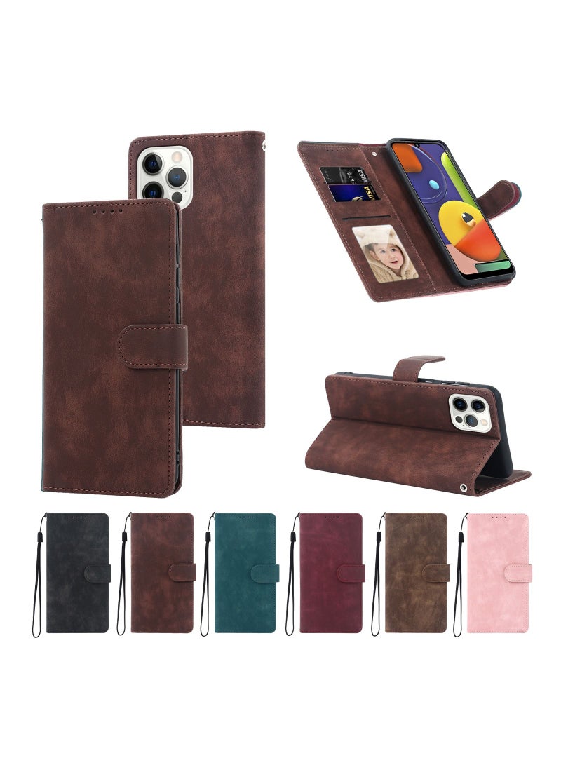 Suteni Flip Cover Leather Protective Hidden Card Slots Phone Case for iPhone - Image 3
