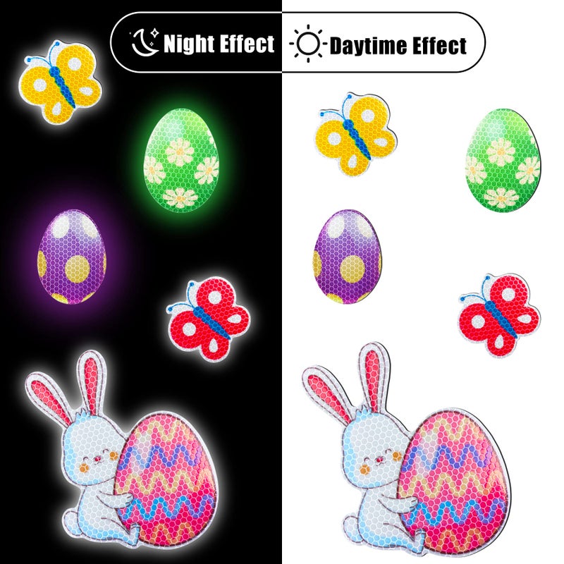 JULMELON 22 Pcs Happy Easter Magnet Set - Bunny Egg Magnet Stickers for Party Decor, Car, Garage, Mailbox, Refrigerator Magnets or Decorations - Image 3