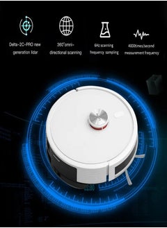 Lydsto Robot Vacuum Cleaner and Mop 3 in 1 With Laser Navigation and Automatic Dust Collection,3000Pa Suction & Advanced Smart Sensor for Hard Floors Pet Hair Carpets - White  - Image 3
