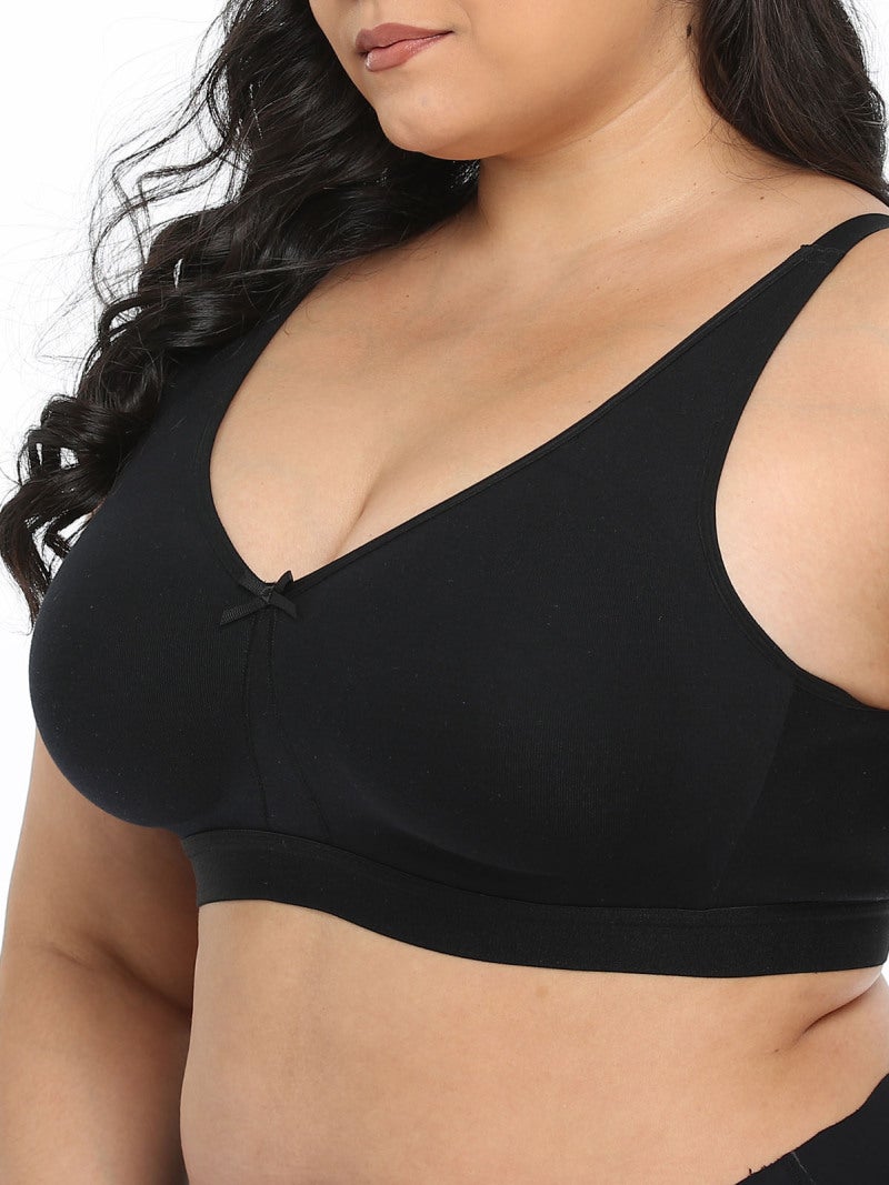 Women Plus Size Bra Full Coverage Wirefree Comfort Bralettes - Image 3