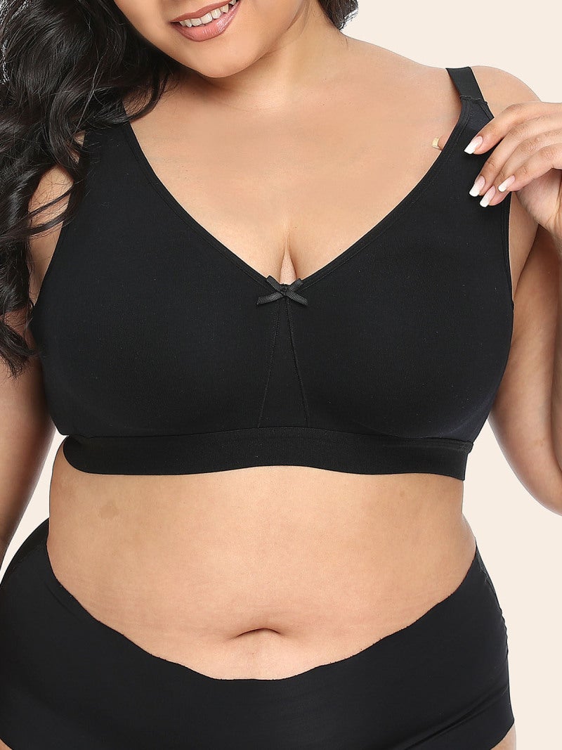 Women Plus Size Bra Full Coverage Wirefree Comfort Bralettes - Image 5
