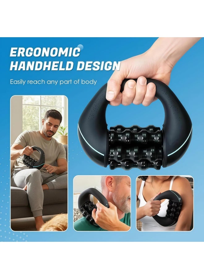 Electric Handheld Rolling Massager - Percussive Massager, Targeting Knots with Precision Deeply Relieve Muscle Soreness, Improve Blood Circulation, 3-Speed Spin for Back, Shoulders, Legs. - Image 5