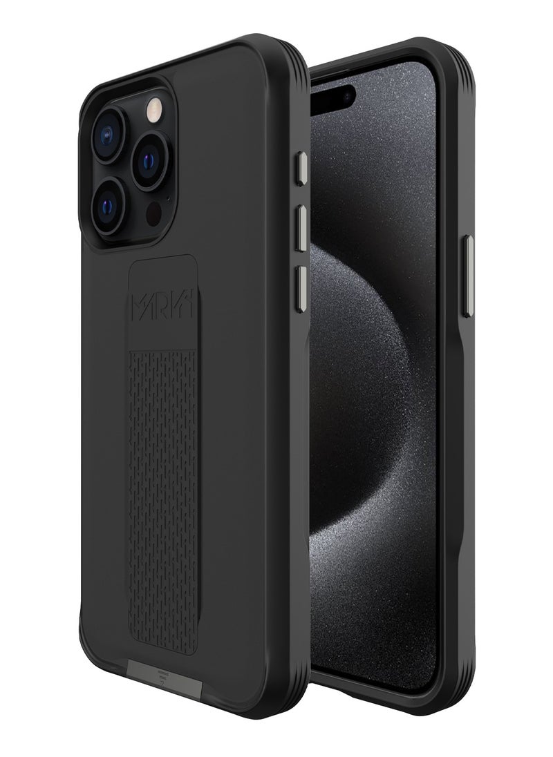 MARVN iPhone 15 Pro Case by Marvn Special Case – Black, Full Shockproof Protection, Slim Design, Retractable Kickstand, MagSafe Compatibility, Raised Camera & Screen Protection  - Image 1