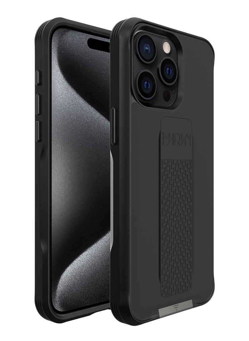 MARVN iPhone 15 Pro Case by Marvn Special Case – Black, Full Shockproof Protection, Slim Design, Retractable Kickstand, MagSafe Compatibility, Raised Camera & Screen Protection  - Image 2