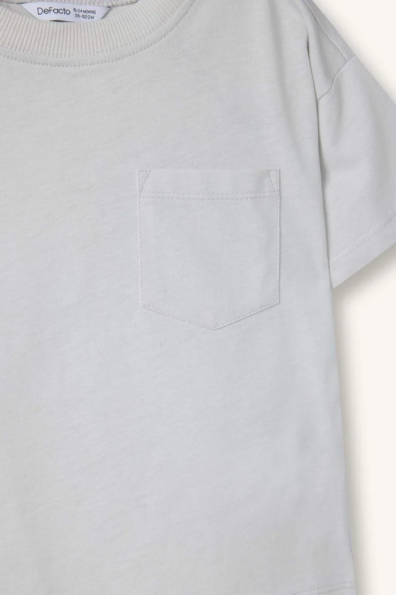 ديفاكتو Baby Boy Cotton Crew Neck T-Shirt