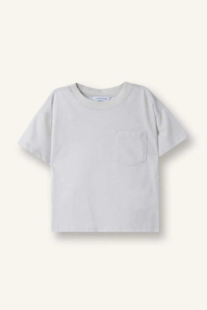 ديفاكتو Baby Boy Cotton Crew Neck T-Shirt