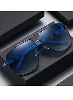 Polarized Sunglasses Outing Driving Sun Shading Sunglasses Versatile Two-tone Square Frame Men's Sunglasses (Blue Lens) - pzsku/Z81EDB3F5CE7FD1DE142BZ/45/_/1713314546/b6230142-5b40-455c-859c-efeaebfdf0ba