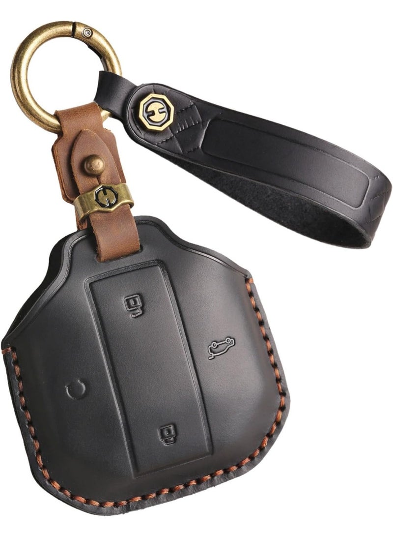 INSIJAM Car Key Case Key Case Compatible with Jetour Freedom T1 T2 Traveler from 2025 Leather Key Case Key Cover Car Remote Control Key Fob 4 Buttons - Image 1