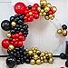ZBYDNG 157Pcs Red Black Balloon Garland Arch Kit Large Small Medium Metallic Gold Diy Balloons for Baby Shower Party Birthday Wedding Graduation Decorations - Image 3