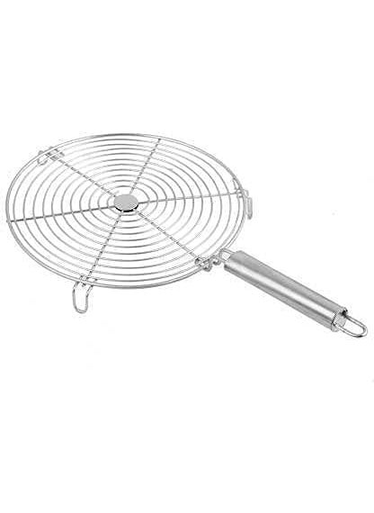 LAGET LAGET Roasting Net Stainless Steel Wire Roaster Papad JaliRoti GrillChapati Grill Chicken Grill Round RoasterSilver 20cm  - Image 2