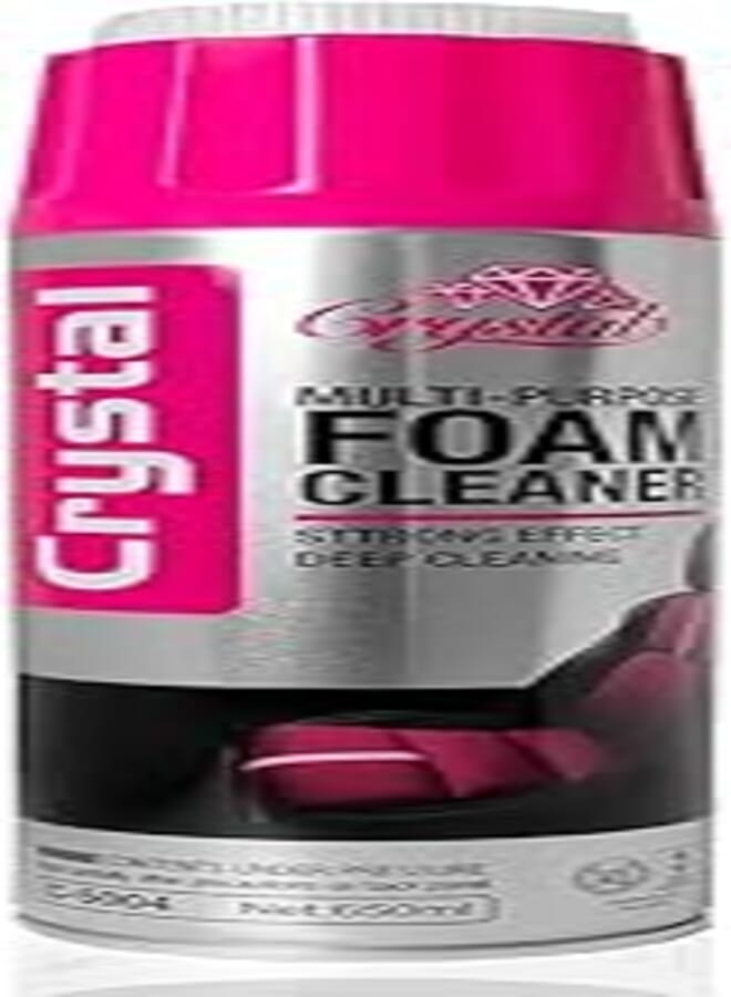 Crystal Multipurpose Foam Cleaner Spray, Powerful Stain Removing Foam Cleaner, All-Purpose Household Cleaners for Car, House and Kitchen - 650 ML