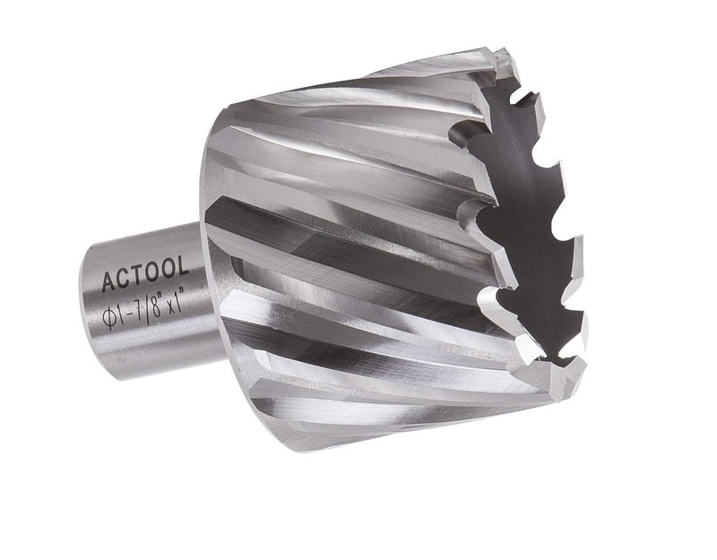 ACTOOL 1-7/8" Diameter × 1" Depth of Cut HSS ANNULAR Cutter with 3/4'' Weldon Shank - Image 1