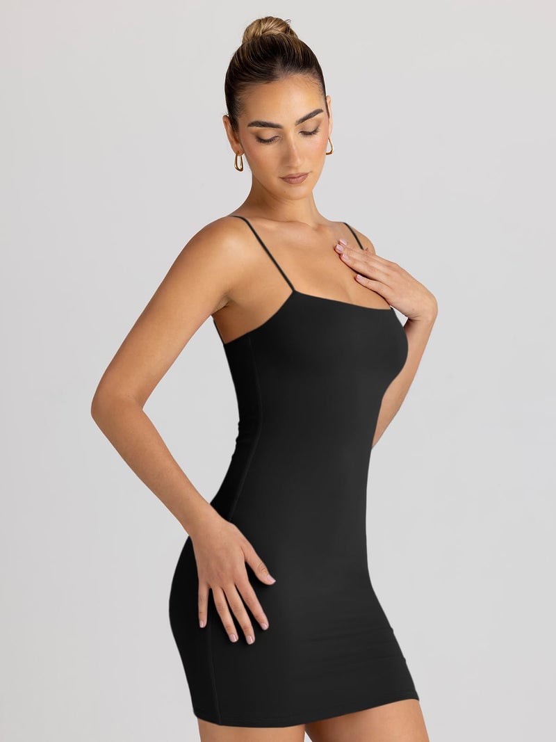 LILLUSORY Women's Mini Sexy Bodycon Dress 2026 Spring Fashion Summer Going Out Short Backless Party Club Dresses Beach Vacation Outfits Y2k Clothes Black S - Image 5
