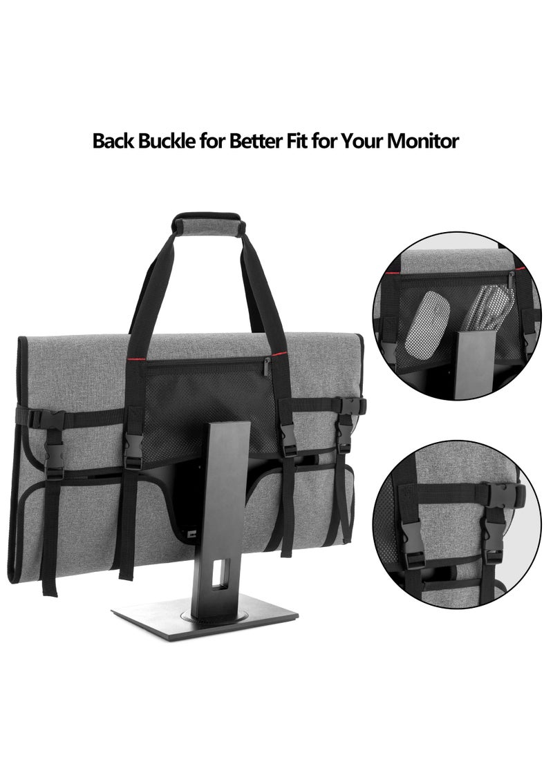 Trunab Trunab Travel Carrying Case for 27" LCD Screens and Monitors, With Padded Velvet Lining, Protective Monitor Bag Compatible With iMac 27" and Accessories, Grey (Patented Design)  - Image 3