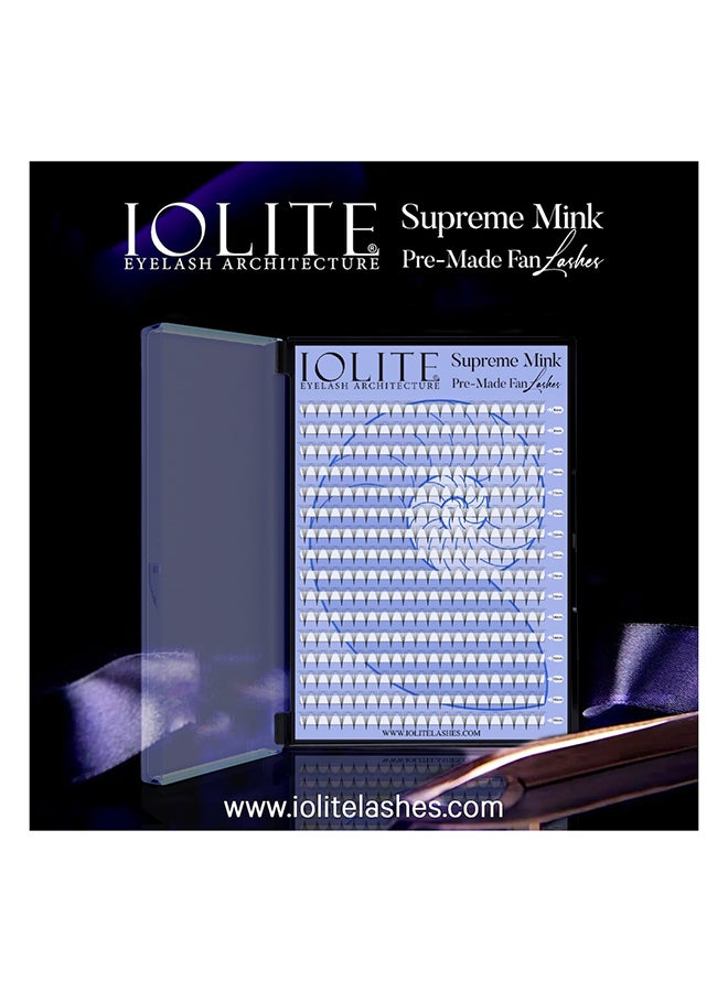 Iolite Eyelash Extensions  320 Premade Fans Lashes -  7D Supreme Mink Pre-Made Fan Lash Extensions – D Curl, 0.5T Mix (8mm-16mm) | Fast Application | Premium Volume, Lightweight & Natural | Salon-Quality for Lash Artists ISMP7DD5T - 13MM - Image 4