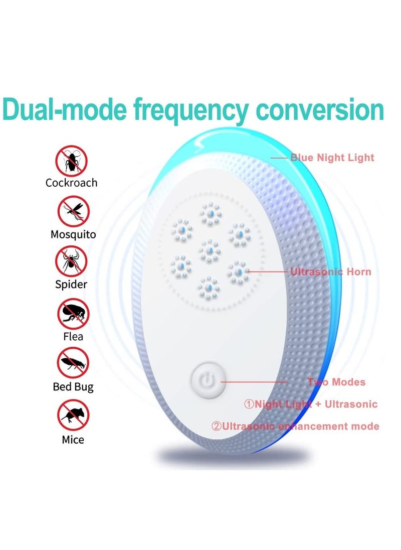 SYOSI - Ultrasonic Pest Repeller Electronic Insect Repellent Mouse Traps for Indoors Mosquito Spider Repellent Plugin Efficient Repelling Rat Spider Mosquitoes Mouse Cockroach Bed Bug Fleas 2 Packs - Image 1