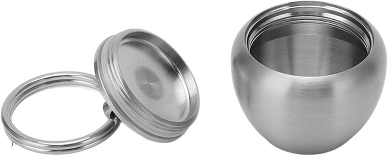 Stainless Steel Capsule Case Airtight Leakproof Keychain Container 2PCS Portable Holder for Vitamins Travel Hiking Camping Outdoor - Image 1