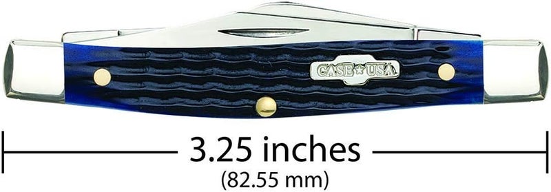 Case WR XX Pocket Knife Navy Blue Medium Stockman Item #2806 - (6344 SS) - Length Closed: 3 1/4 Inches - Image 2