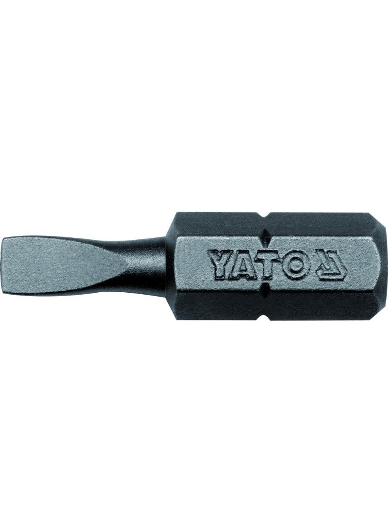 Yato YATO Screwdriver Bit 1/4"x25mm Slotted 4mm (5pcs/set) YT-7801 