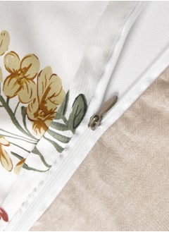 Master Home Textile Master Home Textile Cotton Floral Duvet Cover Set, Fits 160 x 200 cm Queen Size Bed, 200TC Cotton, 4-Piece Set with Zipper Closure and Corner Ties  - Image 4