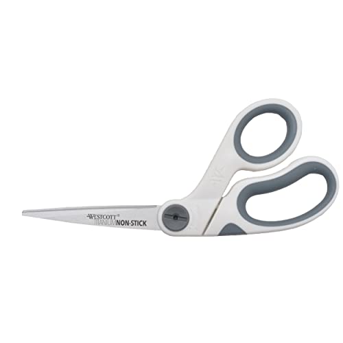 Westcott 8" Bent Titanium Bonded Non-Stick Craft Scissors with Adjustable Glide Feature (16374) - Image 5