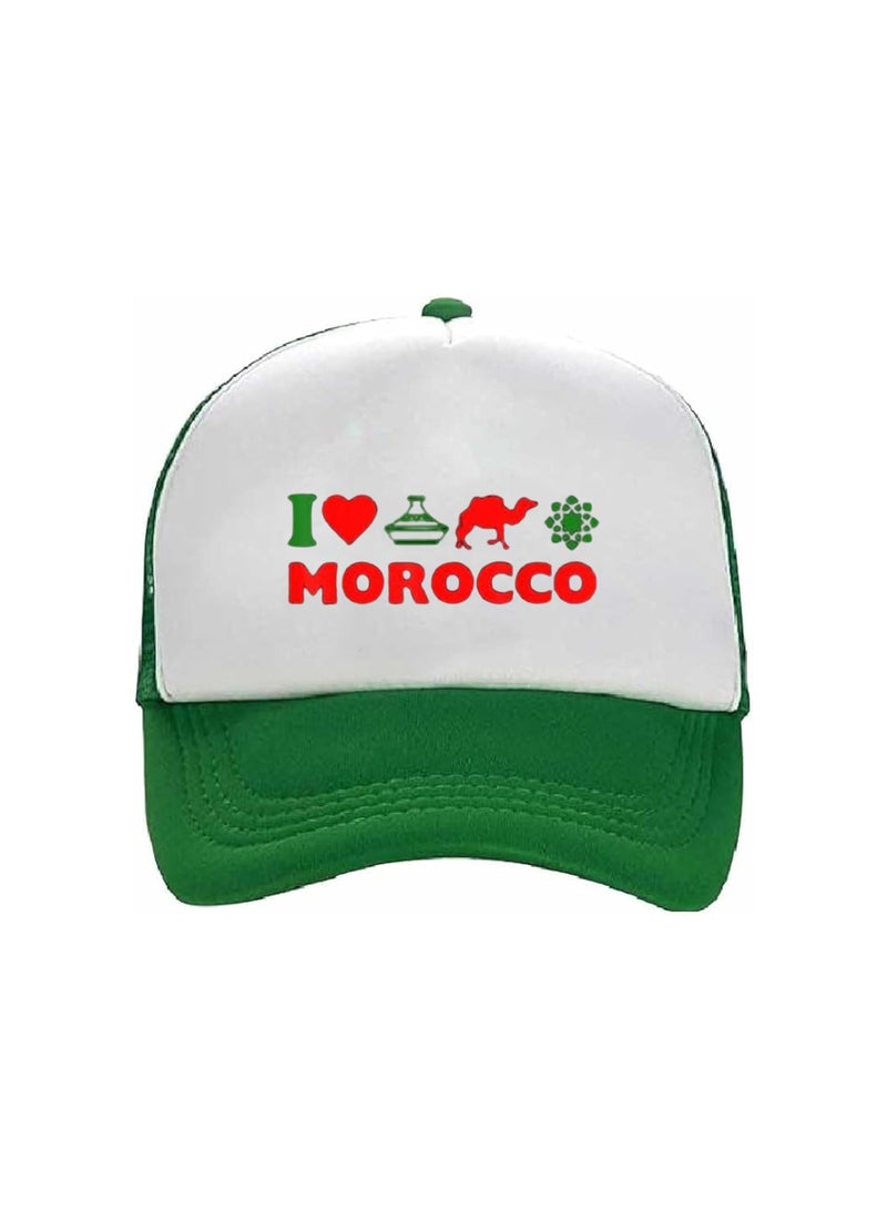 PRINTSHOP4ME Morocco Mesh Cap With Plastic Closure For Men And Women–Perfect For Sports,Outdoor Activities And Casual Wear–Great Gift For Morocco Fans And Events - Image 1