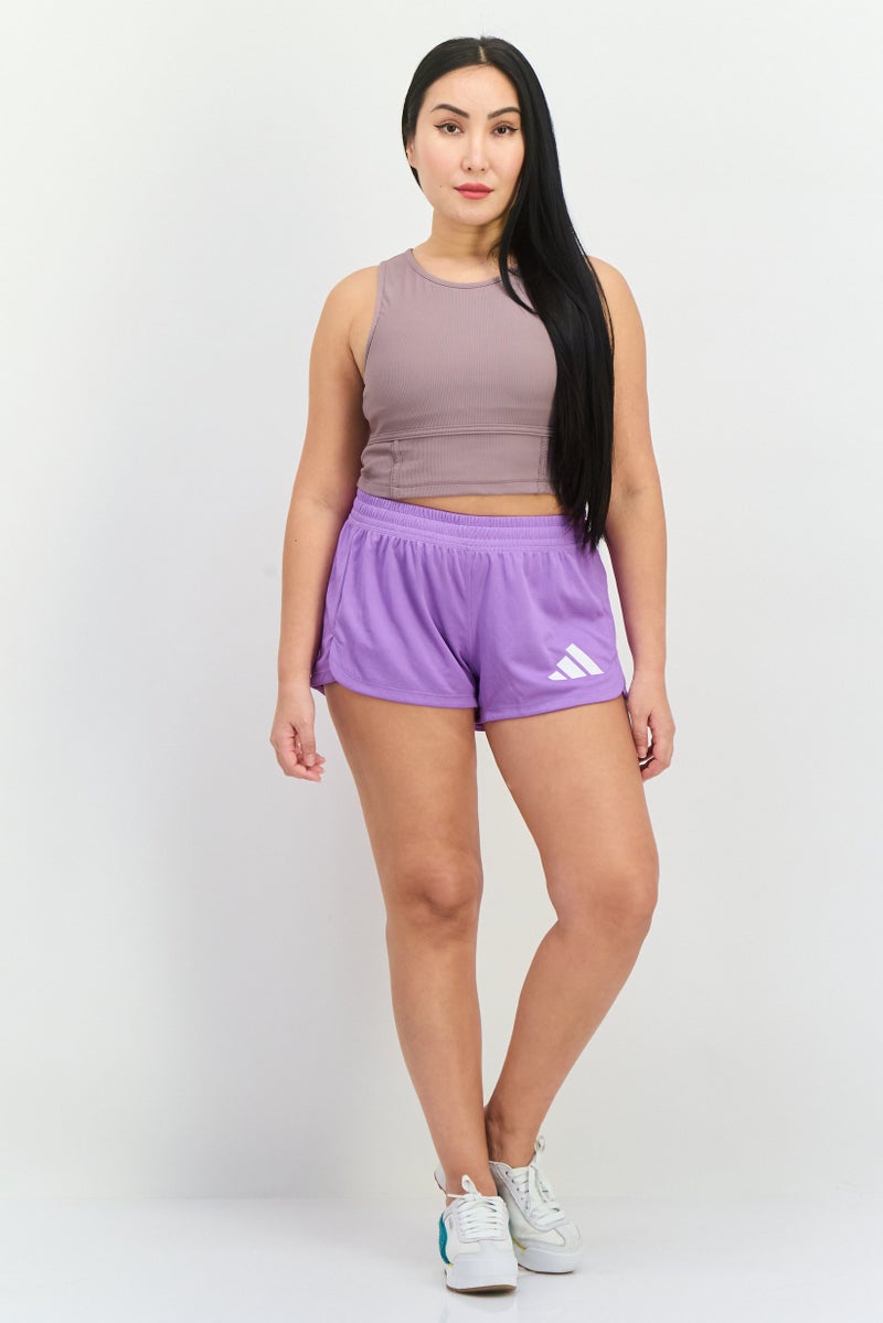 Adidas Women Sportswear Fit Training Shorts, Purple - Image 4