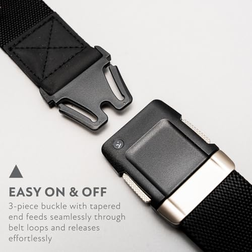 Arcade Belts Motion Belt for Men Women Micro Adjustable Click Lighweight Stretch Belt with Recycled Elastic Webbing BlackNickel - Image 3