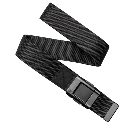 Arcade Belts Motion Belt for Men Women Micro Adjustable Click Lighweight Stretch Belt with Recycled Elastic Webbing BlackNickel - Image 1