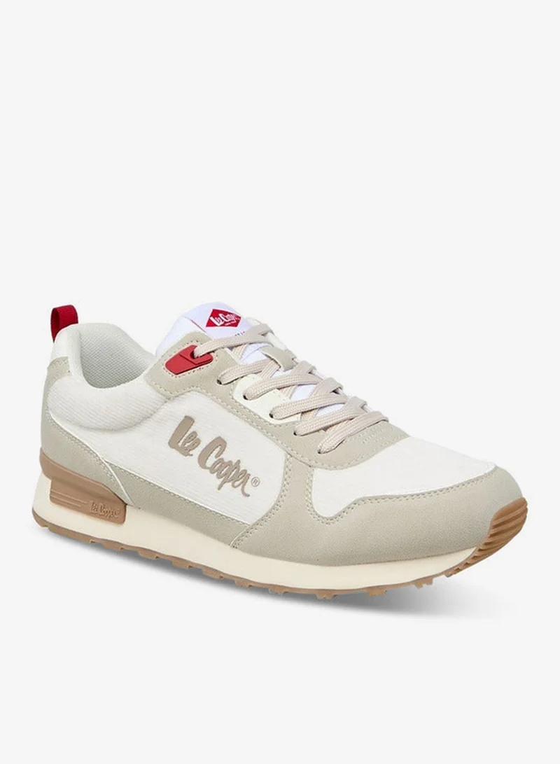 Lee Cooper Men's Panelled Lace-Up Sneakers with Pull Tabs