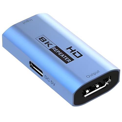 COOLCOLD HDMI Extender Repeater, 8k 60Hz Full HD Signal Amplifier High Speed Transmission 3D Video Format Support Female to Female Adapter, for Laptop, Desktop, Monitor, Projector (8K HDMI Repeater) - Image 1