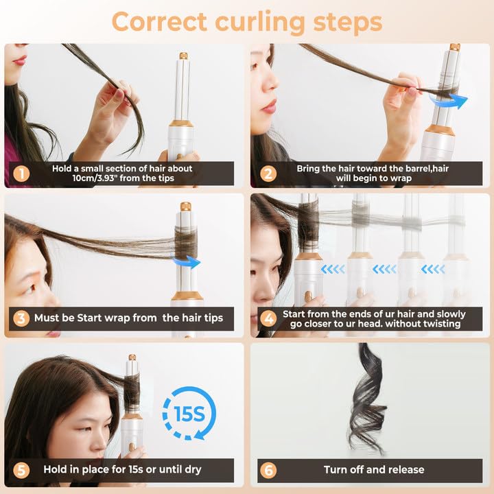 OKWRAP 6 in ONE Blow Dryer Brush,Air Curling Iron - Image 3