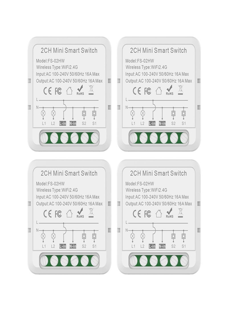 TUYA 2-Way WiFi Switch Relay Module 16A Wireless On/Off Device Dual Control Light Switch Remote Control Tuya APP Device Sharing Voice Control Smart Circuit Breaker Countdown/Timing Function Group Control - Image 1
